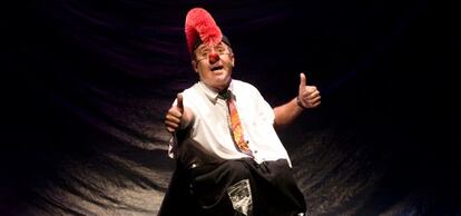 Marcel Gros, durante su espectáculo 'La gran A...ventura'.
