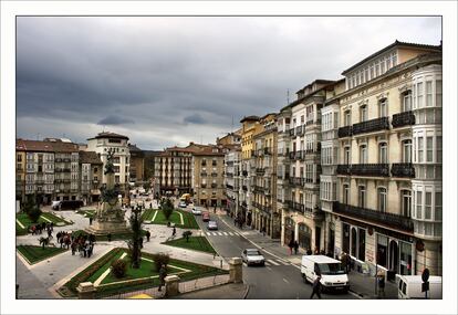 Plaza de la Virgen Blanca en Vitoria Gasteiz.