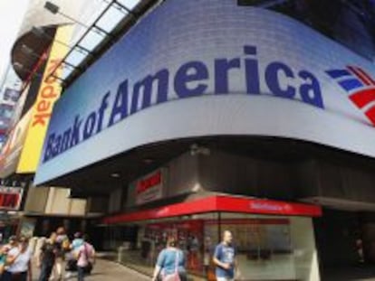 Imagen de una sucursal de Bank of America. 