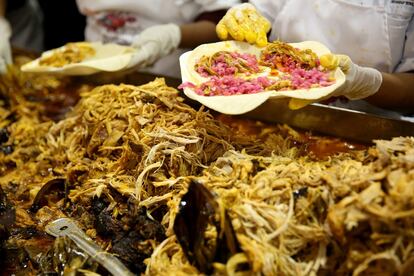 tacos de cochinita pibil en Mérida, Yucatán