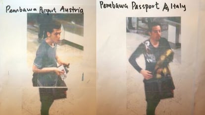 Os dois iranianos que viajavam com passaportes falsos. 