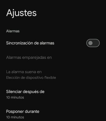 Opción para sincronizar la alarma en los dispositivos Google Pixel