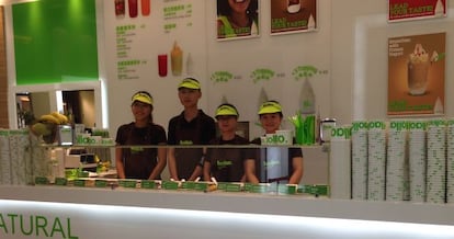 Franquicia de Llaollao en Asia.