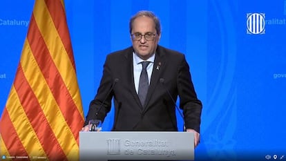 El presidente de la Generalitat, Quim Torra. 