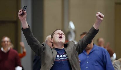 Un partidario de Donald Trump en Dallas (Texas)