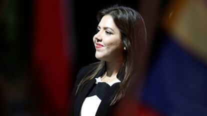 María Alejandra Vicuña, tras ser elegida vicepresidenta, en enero de 2018.