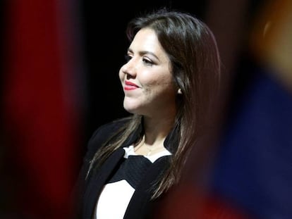 María Alejandra Vicuña, tras ser elegida vicepresidenta, en enero de 2018. 