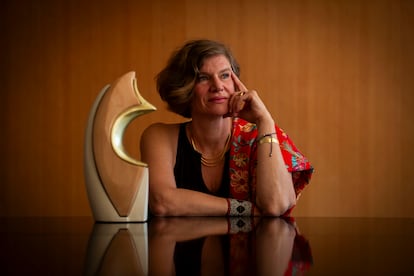 Economist Mariana Mazzucato, with the Emilio Ontiveros Economy Award award.