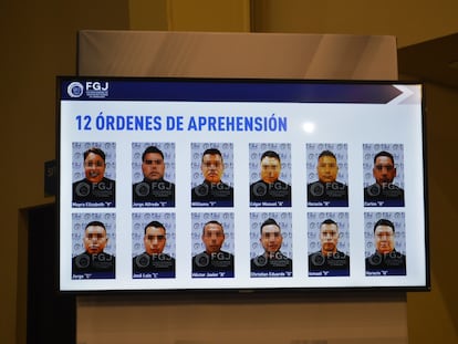 Los 12 policías implicados, 11 de los cuales fueron sentenciados y uno que colaboró con la Fiscalía, en una imagen de 2021.