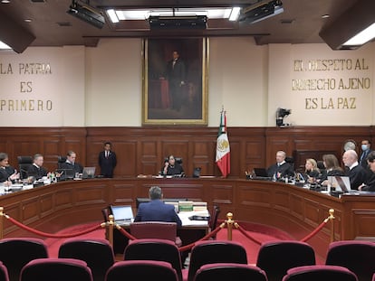 El Pleno de la Suprema Corte de Justicia de la Nación, durante la votación de este jueves.