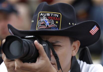 Un aficionado en el circuito de Austin