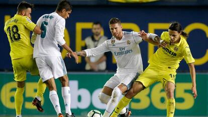 Un partido de LaLiga Santander entre el Villareal y el Real Madrid la pasada temporada.