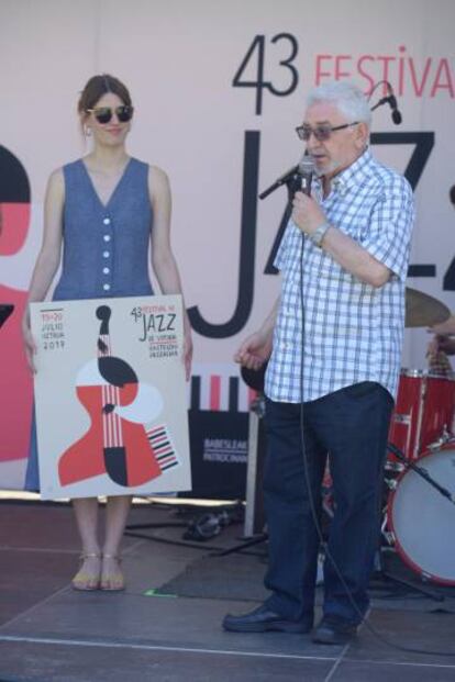 Jesús Mari Alegría, presidente de Músicos Sin Fronteras, en el Festival de Jazz de Vitoria de 2019.