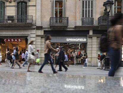 Avenida del portal de L'Angel, en Barcelona. 