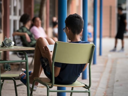 Patio de un instituto en Cataluña.