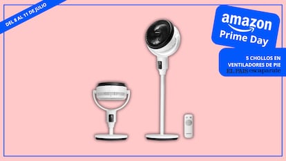 Artículo de EL PAÍS Escaparate sobre los mejores descuentos en ventiladores de pie en Prime Day de Amazon.