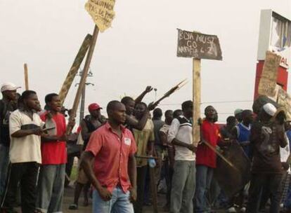 Protestas contra la subida de los precios esta semana en Yaundé, capital de Camerún.