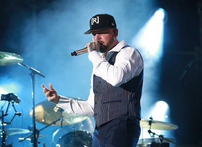 Residente, durante un concierto en Puerto Rico, en diciembre de 2024.