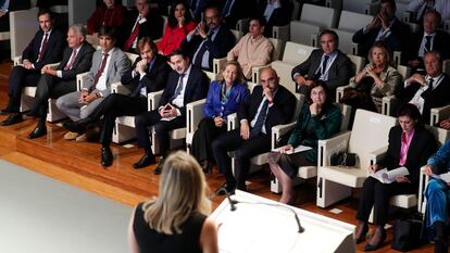 La directora de CincoDías, Amanda Mars, durante su discurso en los XV Premios CincoDías , premios Cinco Días, auditorio Repsol