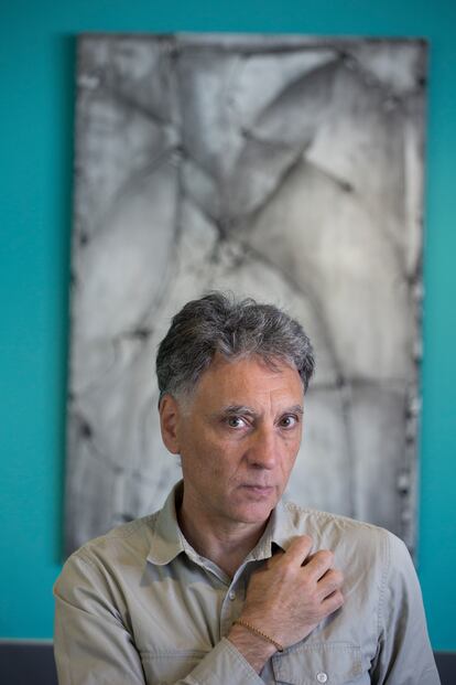 El escritor Antonio Iturbe, el 18 de abril en Madrid.