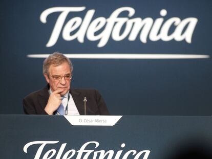 C&eacute;sar Alierta, presidente de Telef&oacute;nica. 