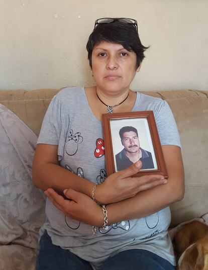 Elvira Martínez Espinoza, viuda de Bladimir Muñoz Delgado, minero muerto en la mina.