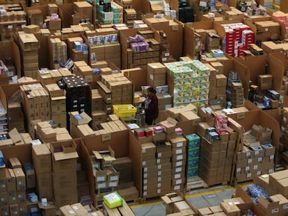 Amazon's warehouse in Peterborough, UK, ready for Black Friday