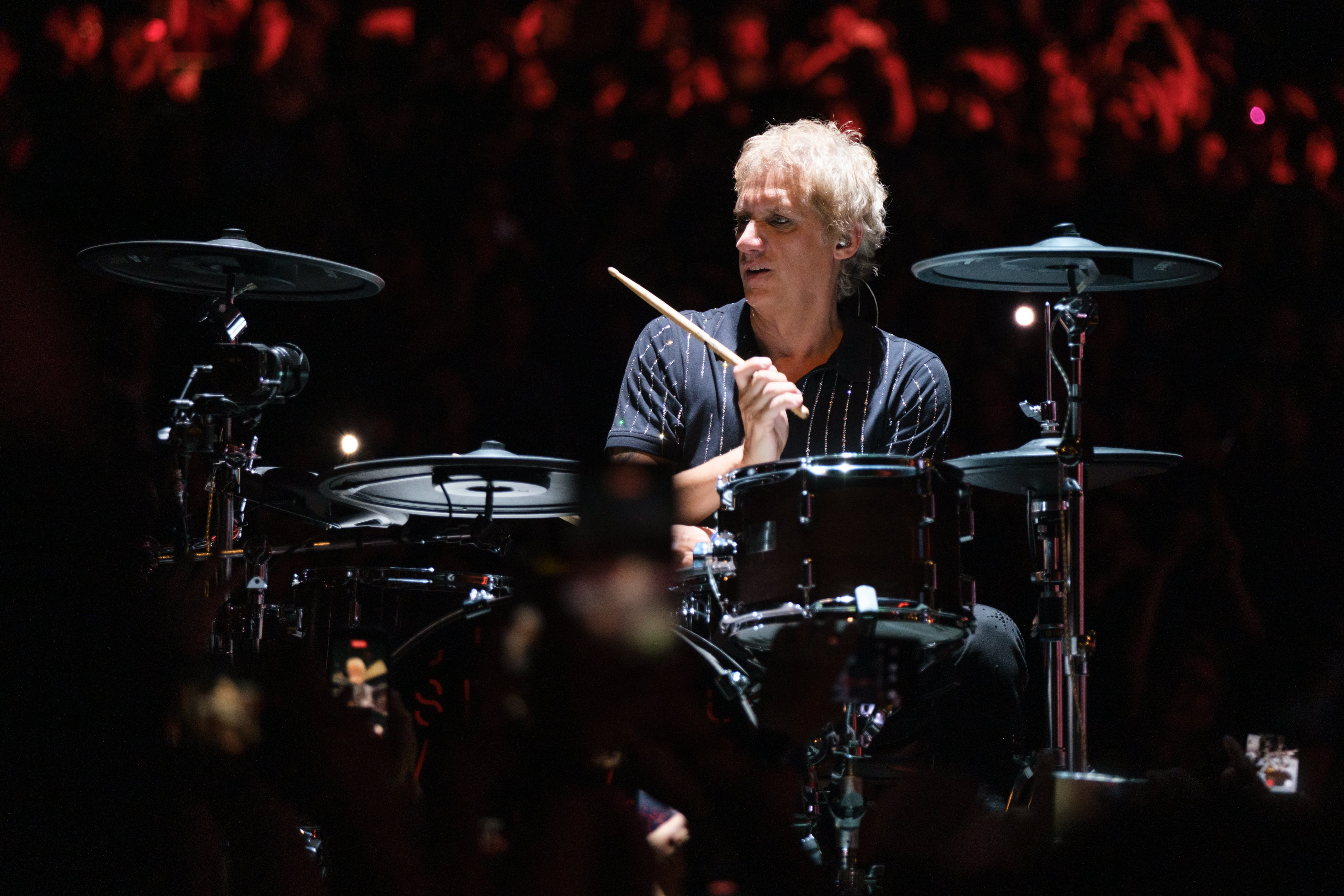 Charly Alberi la noche del jueves en el Movistar Arena de Madrid en el regreso de Soda Stereo.