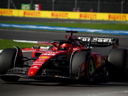 Charles Leclerc durante la clasificación del GP de México de F1 en Autódromo Hermanos Rodriguez.