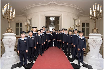 Fotografía de los Niños Cantores de Viena.