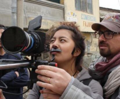 Una escena del rodaje de 'Vengo Volviendo'.