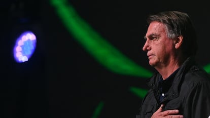 Jair Bolsonaro participa en la apertura del CPAC en Brasil, en 2024.
