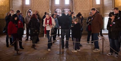 Visitantes de la Alhambra.