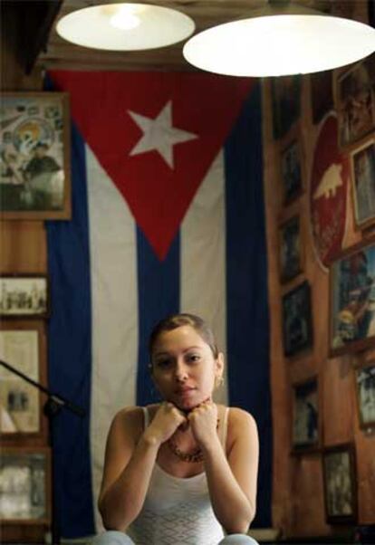 Dailine González, camarera de un restauranate cubano.
