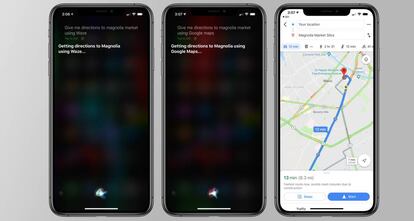 Siri se integra con Google Maps y Waze.