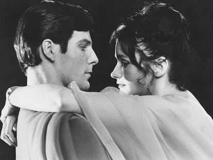 Christopher Reeve  y Margot Kidder, en una escena de 'Superman' en 1978.