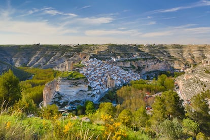 Vista de Alcalá del Júcar, para muchos el pueblo más bonito de Albacete.