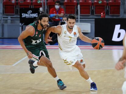 Pierria Henry controla los movimientos de Campazzo.