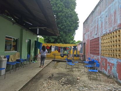 Escola ocupada durante greve de policiais no Ceará.