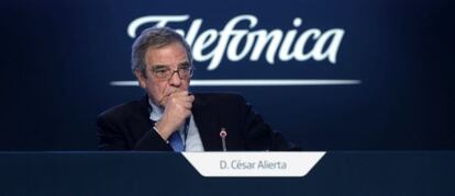 El presidente de Telefónica, César Alierta