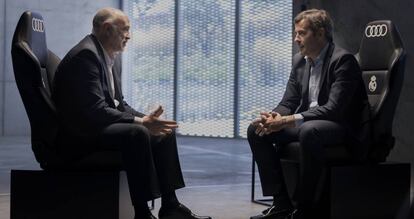 Pablo Laso, entrenador del Real Madrid de baloncesto, y José Miguel Aparicio, CEO de Audi.