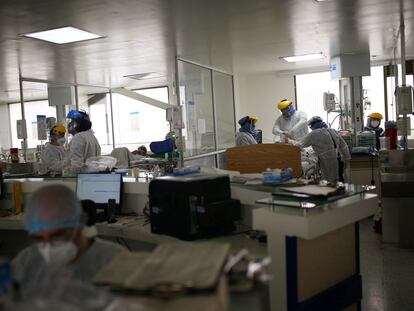 Unidad de cuidados intensivos en el hospital El Tunal, en Bogotá, el 12 de junio de 2020.