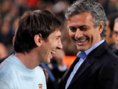 Messi e Mourinho em 2009.