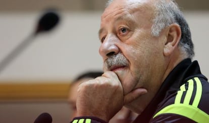 Vicente del Bosque, el pasado miércoles en León