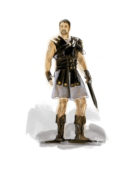 Russell Crowe en 'Gladiator' (2000). Ilustración ICON Belén García-Mendoza