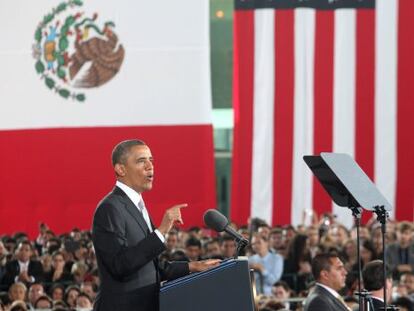 Obama, en el Museo de Antropolog&iacute;a del DF.