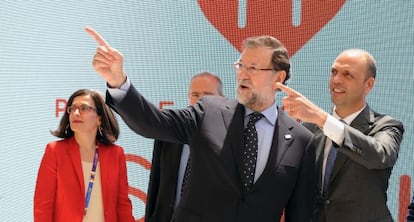 Rajoy, durante su visita a la Expo de Milán.