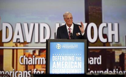 David Koch, durante un encuentro en defensa del sueño americano en Columbus, Ohio, en agosto de 2015.