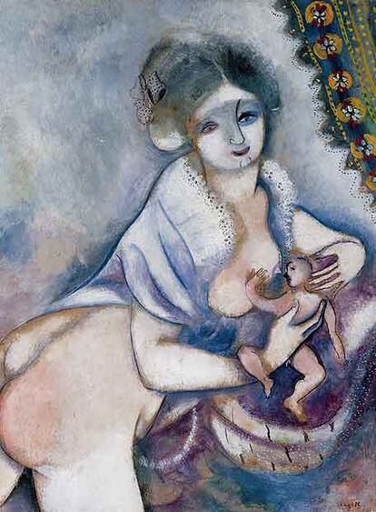 <i>Maternidad</i> (1914), de Chagall.