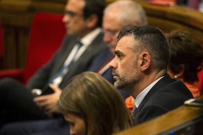 Santi Vila al ple del Parlament d'aquest dijous.